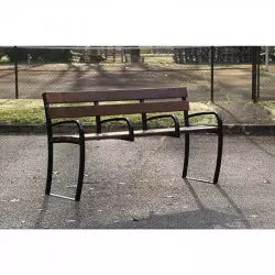 Banc urbain adapté pour séniors avec 4 accoudoirs Banc urbain adapté pour séniors avec 4 accoudoirs