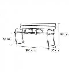 Banc de ville sénior dimensions Banc de ville sénior dimensions