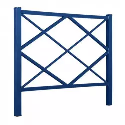 Barrière urbaine en acier coloris bleu