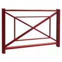 Barrière de ville en acier bordeaux