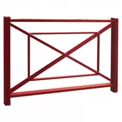 Barrière de ville en acier bordeaux