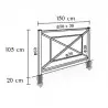 Barrière de ville en acier dimensions