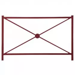 Barrière métallique bordeaux