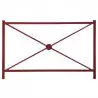 Barrière métallique bordeaux