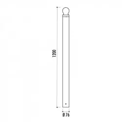 Potelet de ville dimensions Potelet de ville dimensions