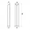Borne de protection en fonte noire, dimensions