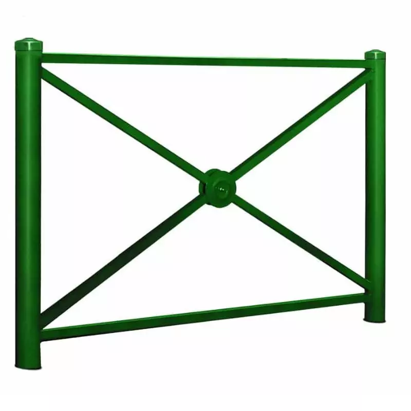 Barrière de sécurité en acier de couleur verte Barrière de sécurité en acier de couleur verte