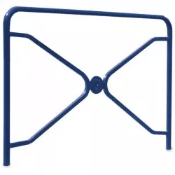 Barrière de sécurité en acier bleu