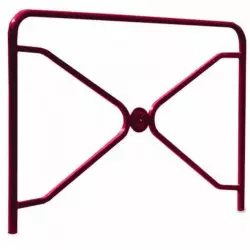 Barrière urbaine en métal, coloris bordeaux