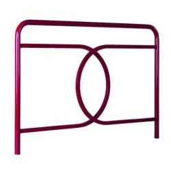 Barrière urbaine en acier bordeaux