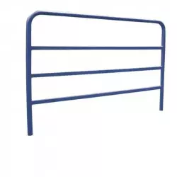 Barrière de ville en acier bleu