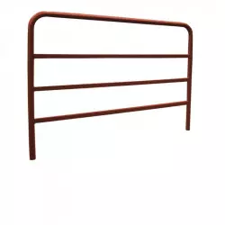 Barrière de protection métallique coloris bordeaux