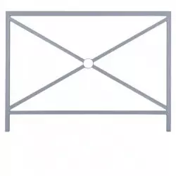Barrière urbaine en acier gris