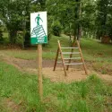 Module sportif en bois pour parcours sportif extérieur