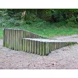 Atelier sportif en bois pour parcours sportif plein air