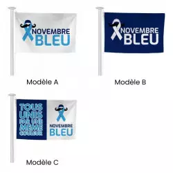 Modèle de pavillon à hisser sur mât pour action Movember