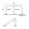 Arceau de parking, dimensions