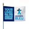 Drapeau pour soutenir les actions Novembre Bleu