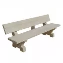 Banc public en béton blanc sablé