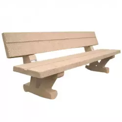Banc de ville entièrement en béton