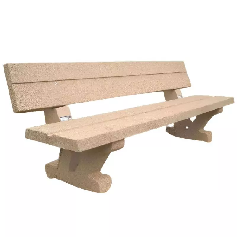 Banc de ville entièrement en béton Banc de ville entièrement en béton