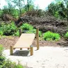 Agrès bois extérieur pour parcours sportif plein air