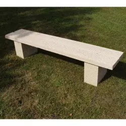 Banquette collectivité gravillons lavés sur aire de repos