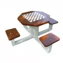 Table de jeux béton - Échecs/Dames