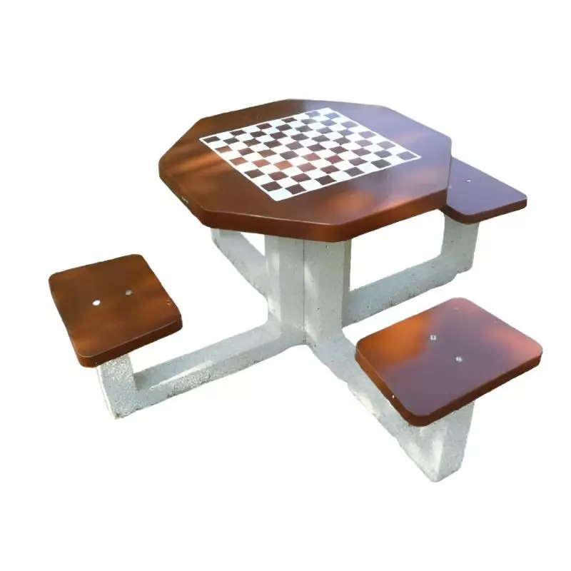 Table de jeux béton - Échecs/Dames
