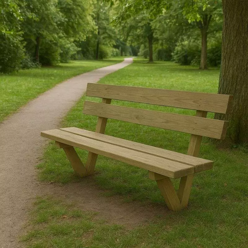 Banc en bois extérieur