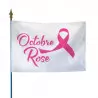 Drapeau sur hampe Octobre rose