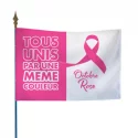 Drapeau pour soutenir les actions octobre rose