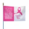 Drapeau pour soutenir les actions octobre rose
