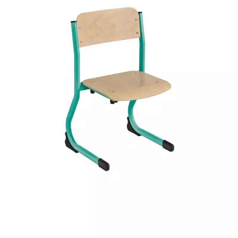 Chaise pour école maternelle piétement vert