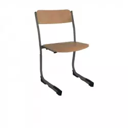 Chaise réglable appui sur table piétement luge gris