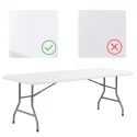 Plateau de la table polypro blanche aspect lisse