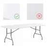 Plateau de la table polypro blanche aspect lisse