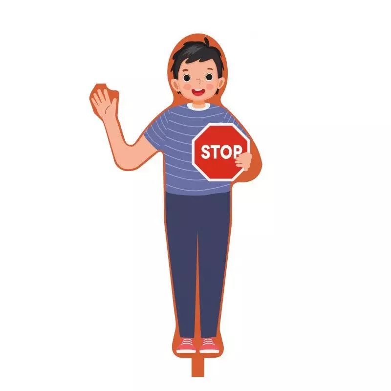 Panneau signalisation école "Garçon"