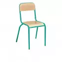 Chaise scolaire empilable piétement vert anis