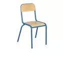 Chaise empilable scolaire structure bleue