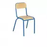 Chaise empilable scolaire structure bleue