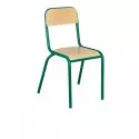 Chaise d'école empilable pieds verts