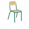 Chaise d'école empilable pieds verts