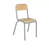 Chaise scolaire 4 pieds gris