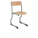 Chaise d'école primaire empilable structure grise