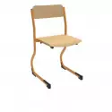 Chaise d'écolier avec piétement orange