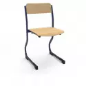 Chaise scolaire multiplis et acier noir