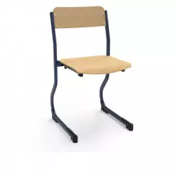 Chaise scolaire multiplis et acier noir