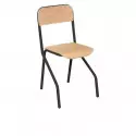 Chaise d'école multiplis et acier noir Chaise d'école multiplis et acier noir