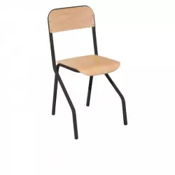 Chaise d'école multiplis et acier noir Chaise d'école multiplis et acier noir